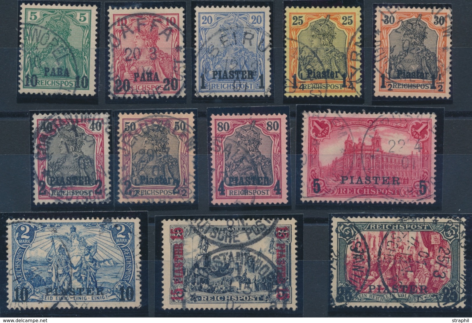 O LEVANT ALLEMAND - O - N°11/22 - Série Complète De 1900/3 - TB - European And Asian Offices