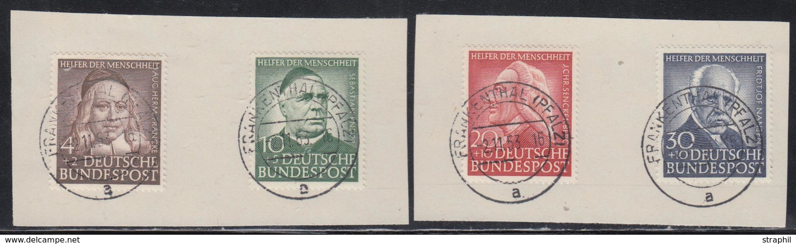 O REPUBLIQUE FEDERALE (R.F.A.) - O - N°59/62 - La Série De 4 Val. - Obl FRANKENTHAL 2/11/53 - TB - Unused Stamps