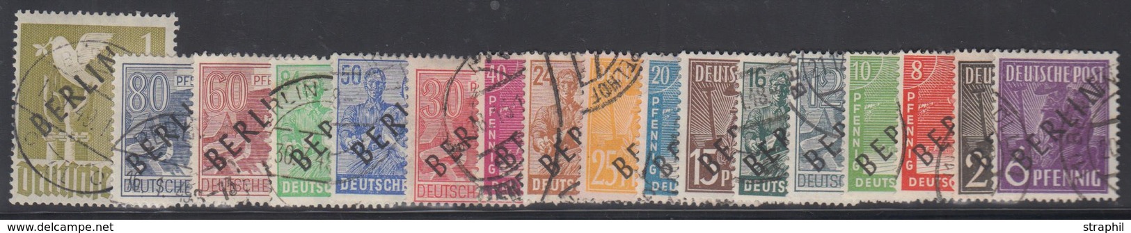 O BERLIN - O - N°1/17 - 17 Val. - Surch. Noire - TB - Used Stamps