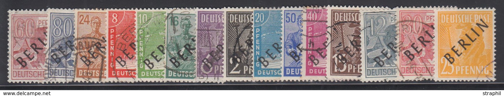 O BERLIN - O - N°1A/15A - Surch. Noire - 15 Valeurs - TB - Used Stamps