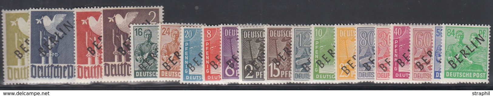 * BERLIN - * - N°1A/20A - 20 Val. - Surch. Noire - TB - Used Stamps