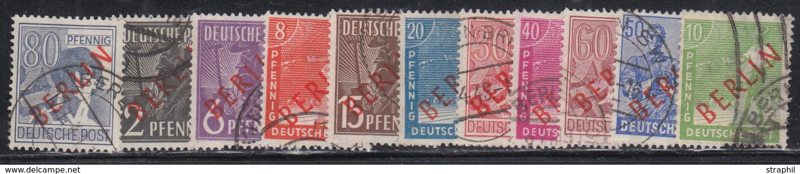 O BERLIN - O - N°1B/15B - Surch. Rouge - 11 Valeurs - TB - Used Stamps