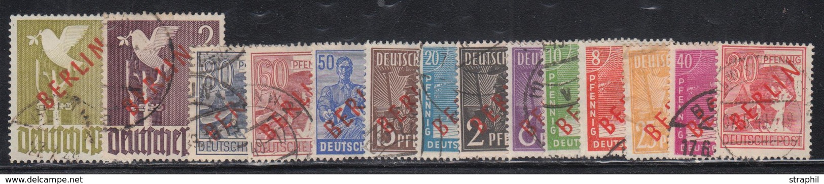 O BERLIN - O - N°1B/18B - La Série - Surch. Rouge - TB - Used Stamps