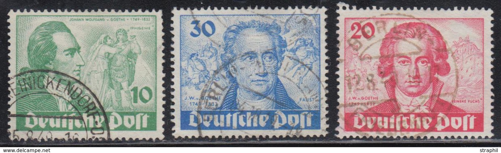 O BERLIN - O - N°51/53 - Les 3 Val. Goethe - TB - Used Stamps