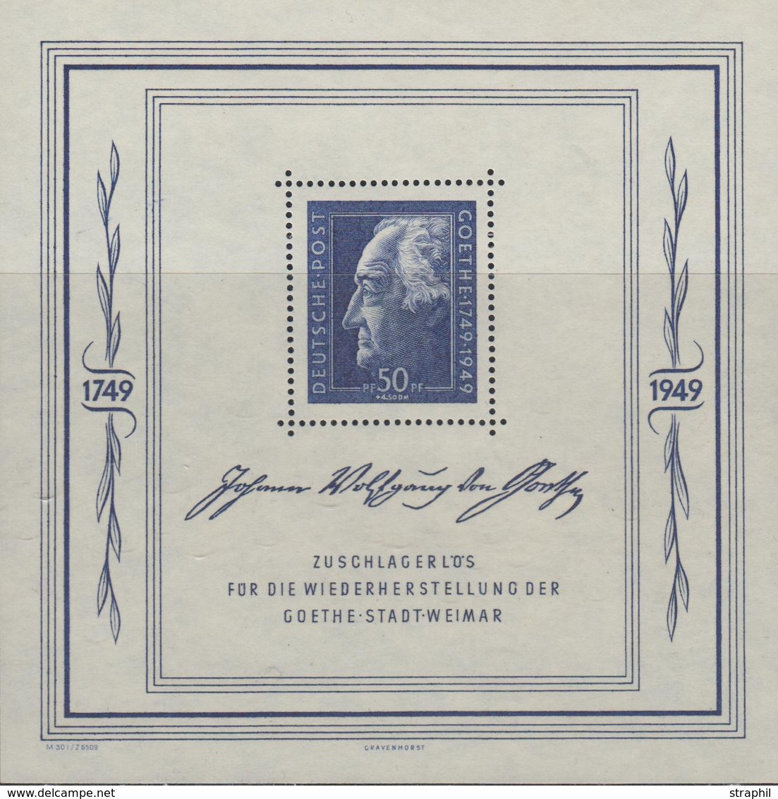 ** ALLEMAGNE ORIENTALE - EMISSIONS GENERALES - ** - BF1 - Goethe 1949 - TB - Other & Unclassified