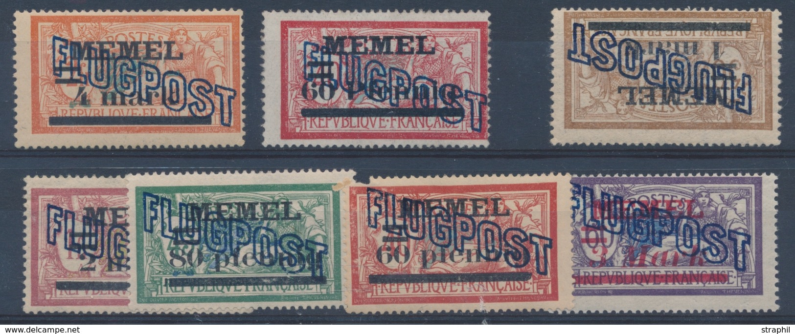 * MEMEL - * - PA N°1/7 - 7 Val - TB - Memel (Klaïpeda) 1923