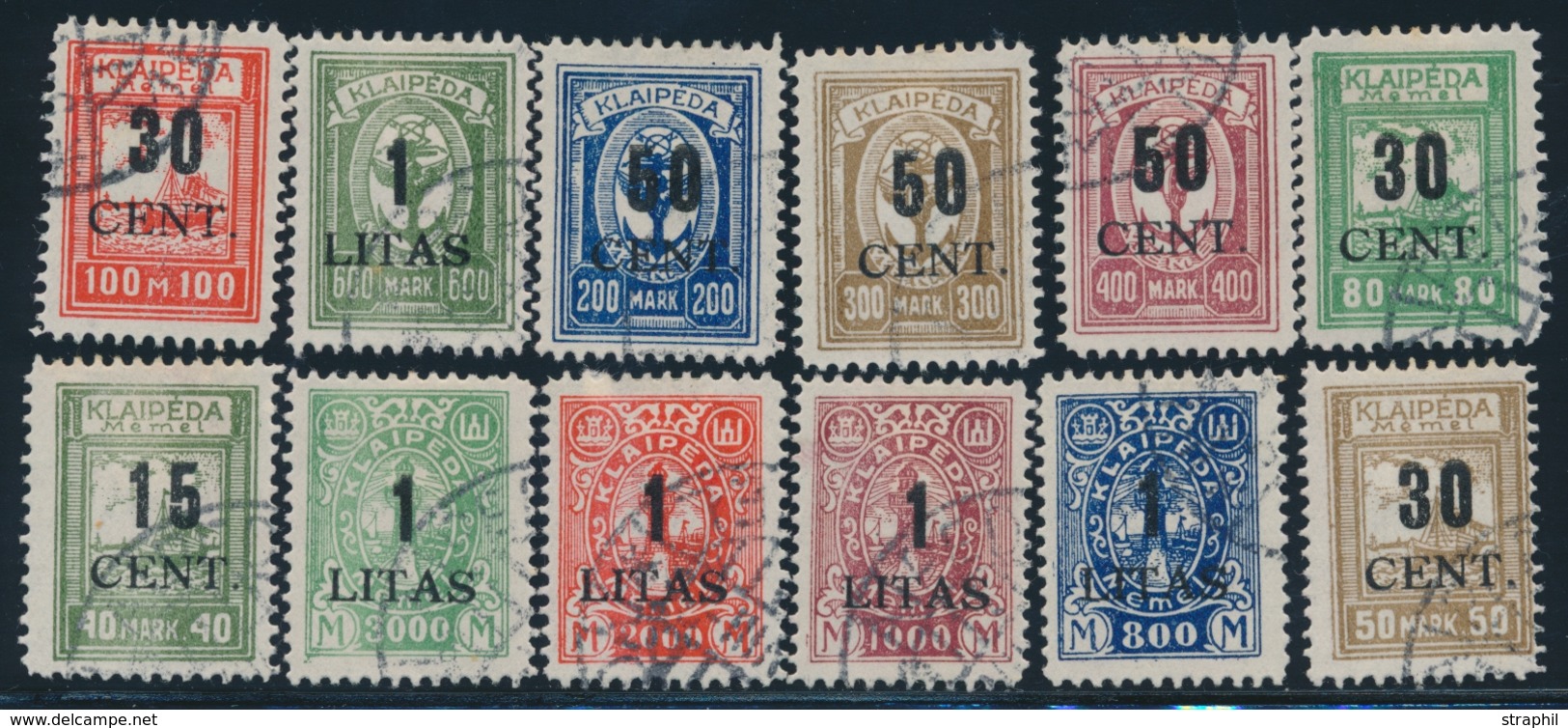 O MEMEL - O - N°156/68 Sf N°163 - Timbres De 1923 - TB - Klaipeda 1923