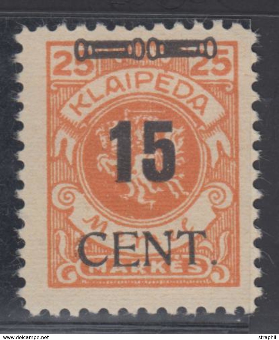 * MEMEL - * - N°176 - TB - Memel (Klaïpeda) 1923