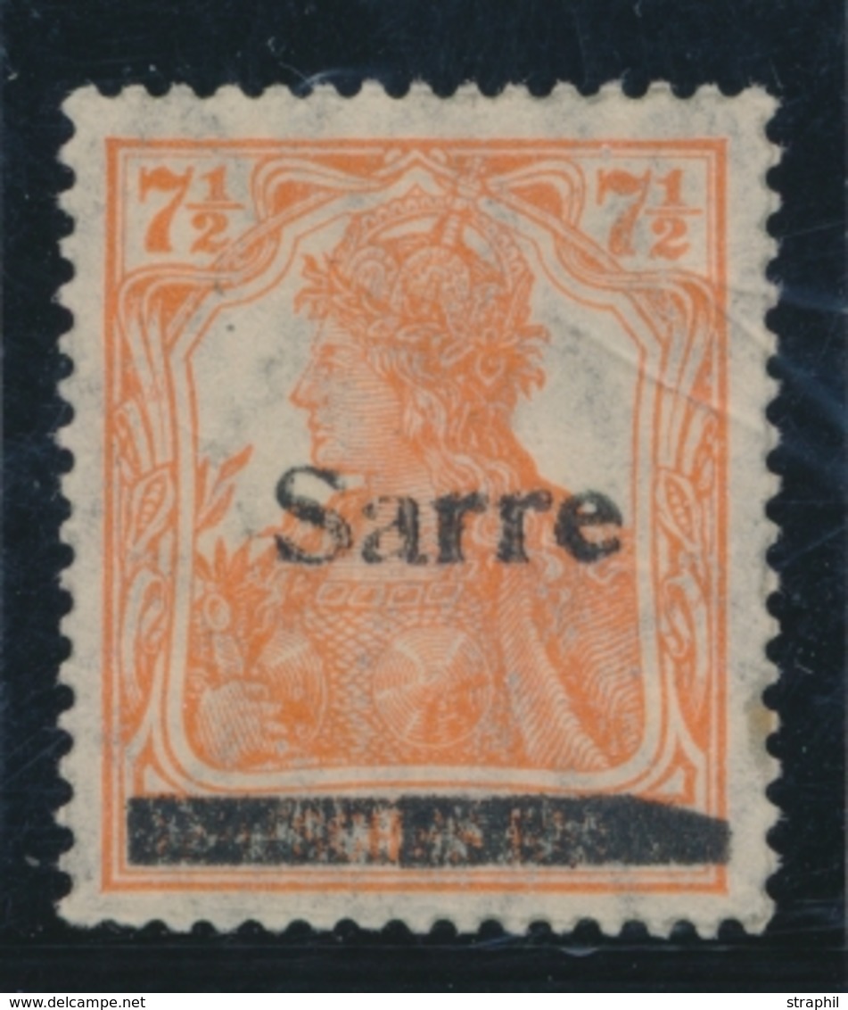 * SARRE  - * - N°5 (Mi 5bv) Belle Variété De Surch. - Signé LB - B/TB - Other & Unclassified