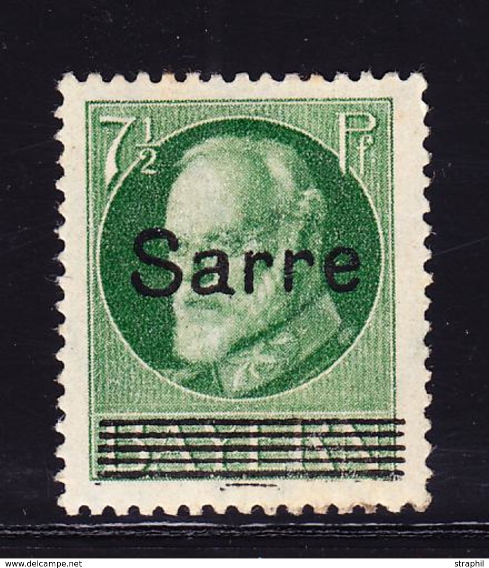 * SARRE  - * - N°19 - 7½pfg Vert - Signé A. Brun - TB - Andere & Zonder Classificatie