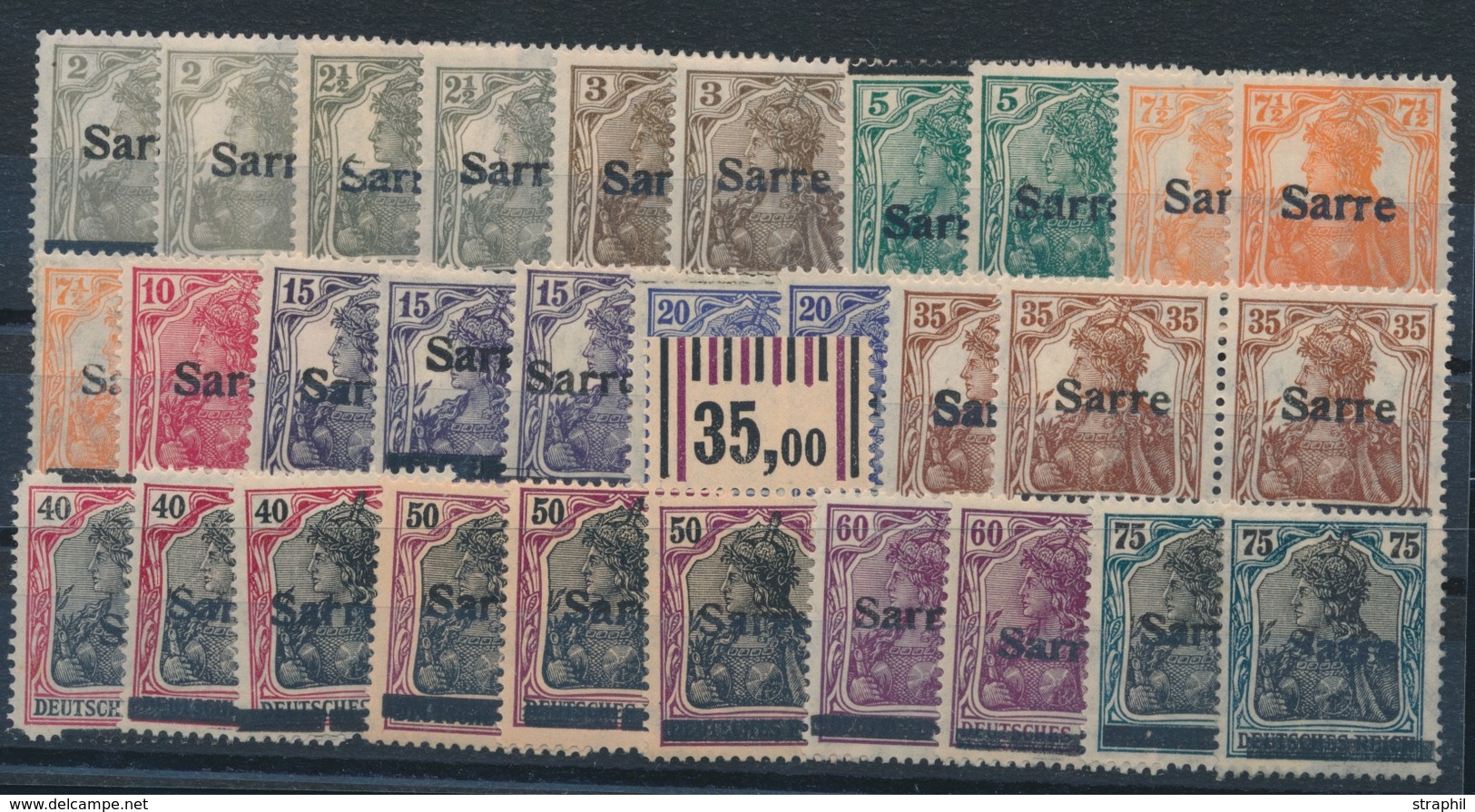 ** SARRE - LOTS-COLLECTIONS - ** - Entre N°1/15 = 30 T. Type I Ou III Dont Belles Variétés - TB - Autres & Non Classés