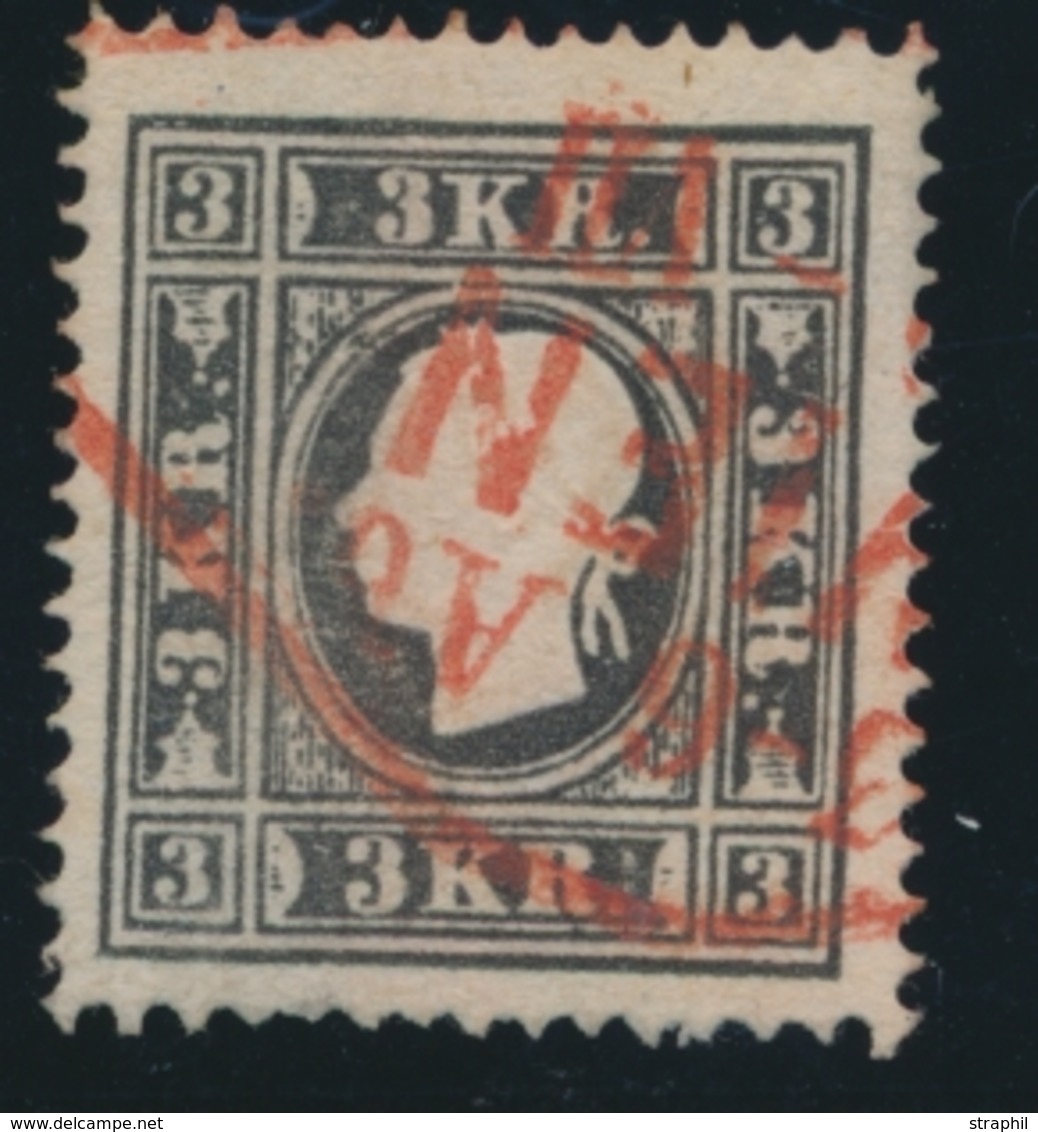 O AUTRICHE - O - N°12 - 3K Noir - TB - Unused Stamps