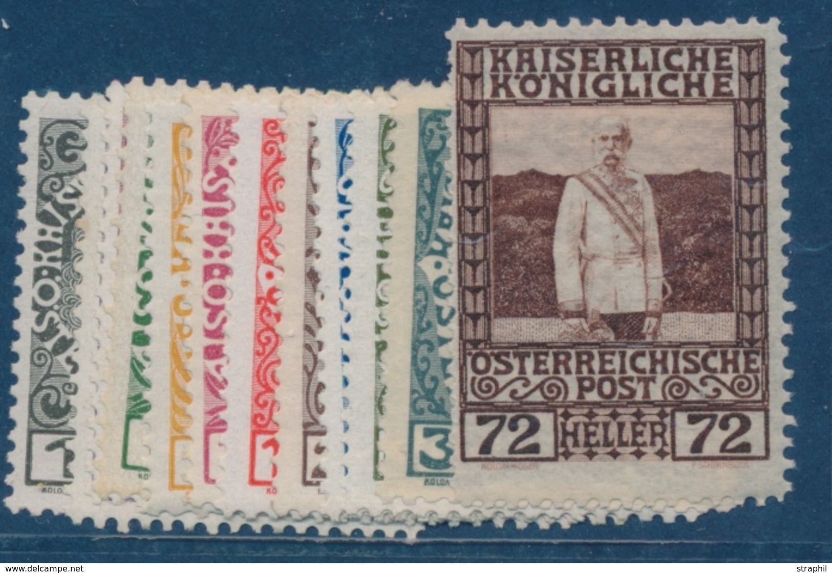 ** AUTRICHE - ** - N°101a/111b, 118 - Papier Non Glacé - TB - Unused Stamps