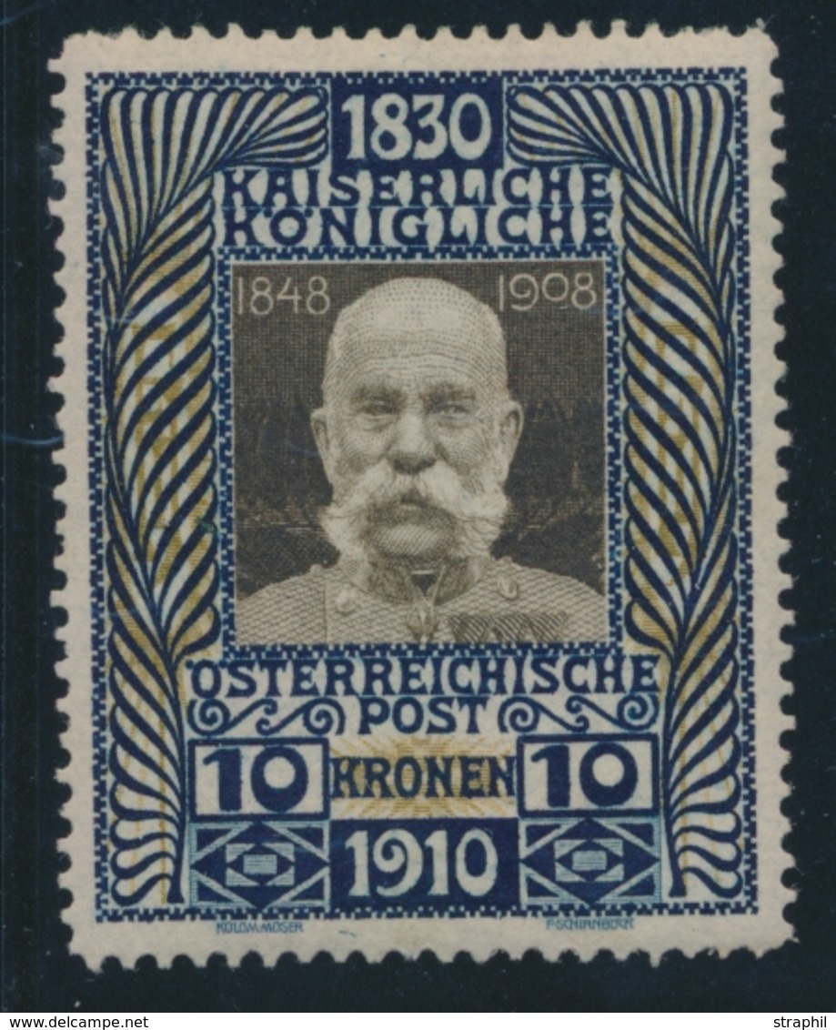 * AUTRICHE - * - N°135 - 10K Bleu, Bistre Et Brun - 1910 - TB - Neufs