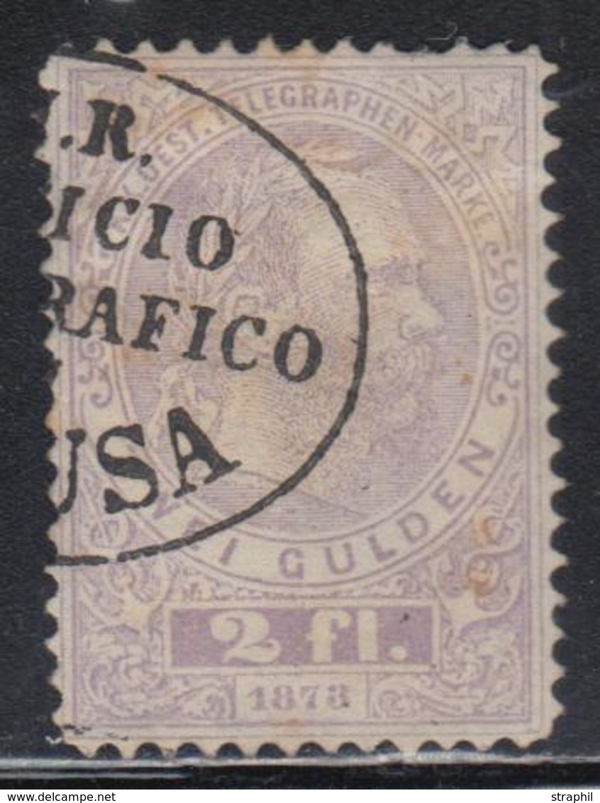 O AUTRICHE - TIMBRES TELEGRAPHE - O - N°8 - 2fl Violet - TB - Télégraphe