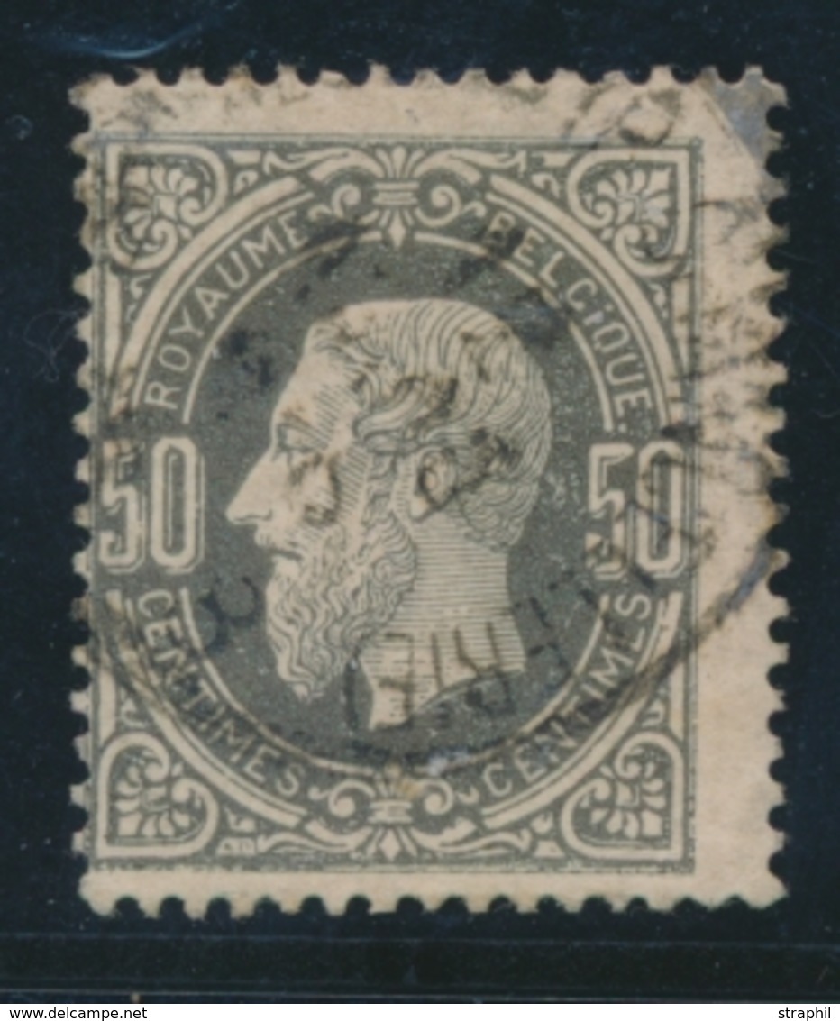 O BELGIQUE - O - N°35a - 50c Gris Noir Foncé - TB - 1849 Epaulettes