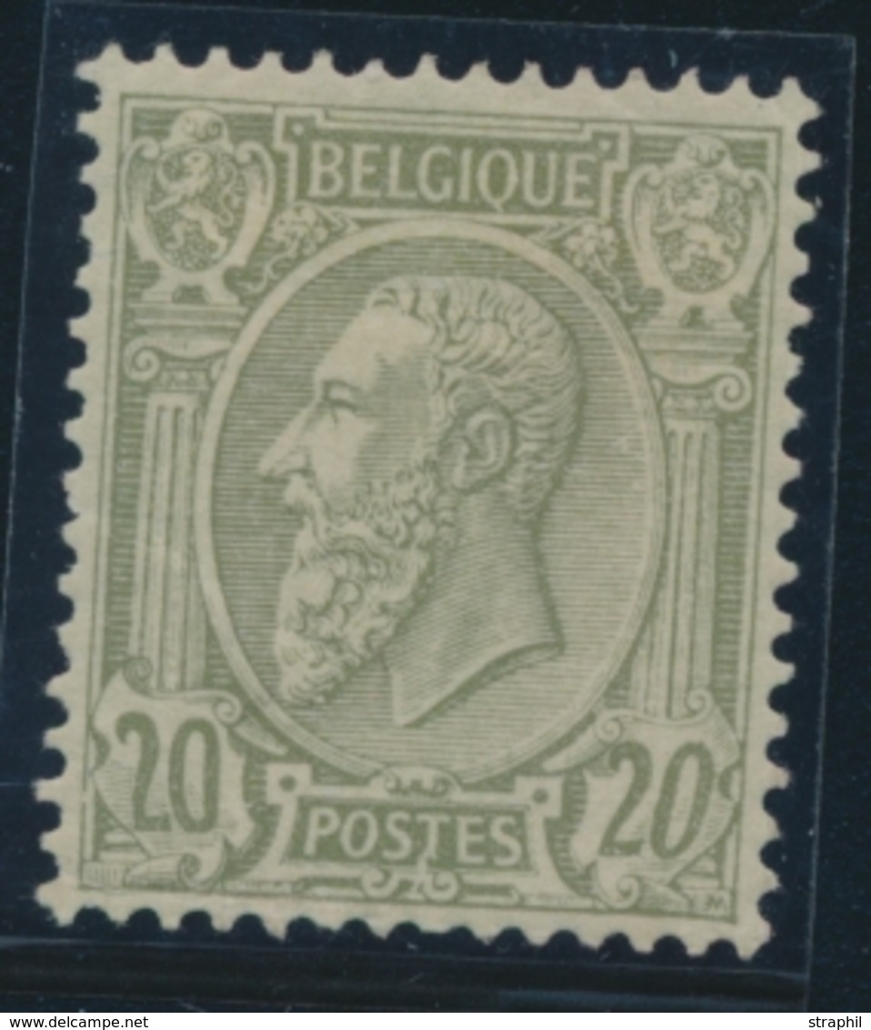 * BELGIQUE  - * - N°47 - 20c Olive S/vert - TB - 1849 Epaulettes