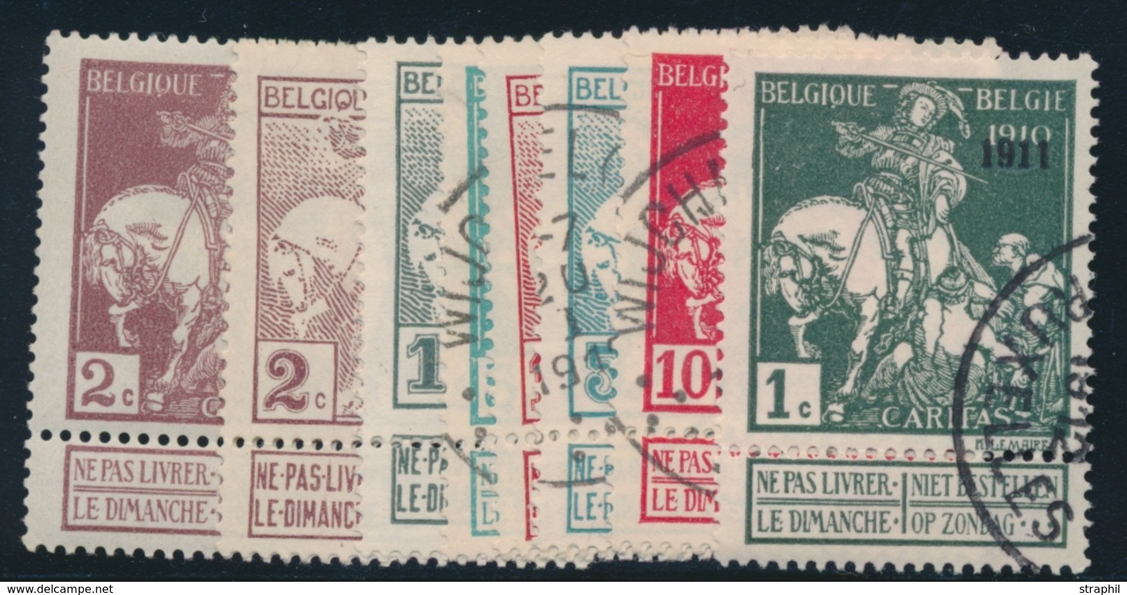 O BELGIQUE - O - N°92/99 - N°94 SG, N°95*, Les Autres O  - TB - 1849 Epaulettes