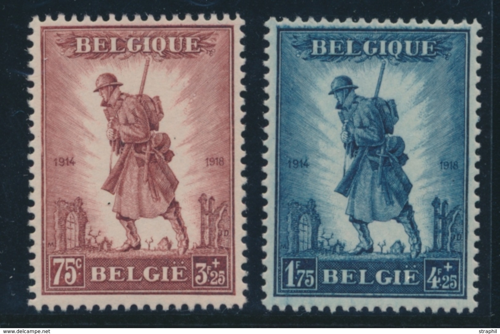 ** BELGIQUE - ** - N°351/52 - Les 2 Val. - TB - 1849 Epaulettes