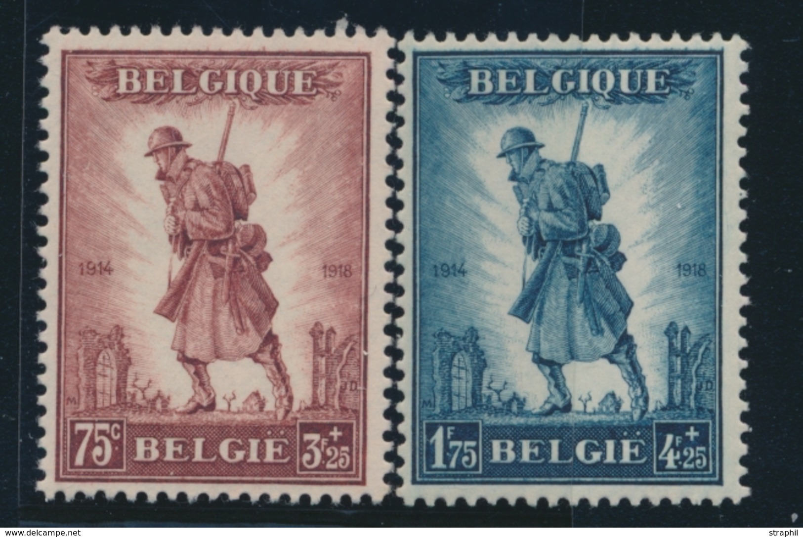 * BELGIQUE - * - N°351/2 - N°351 Comme** - TB - 1849 Epaulettes