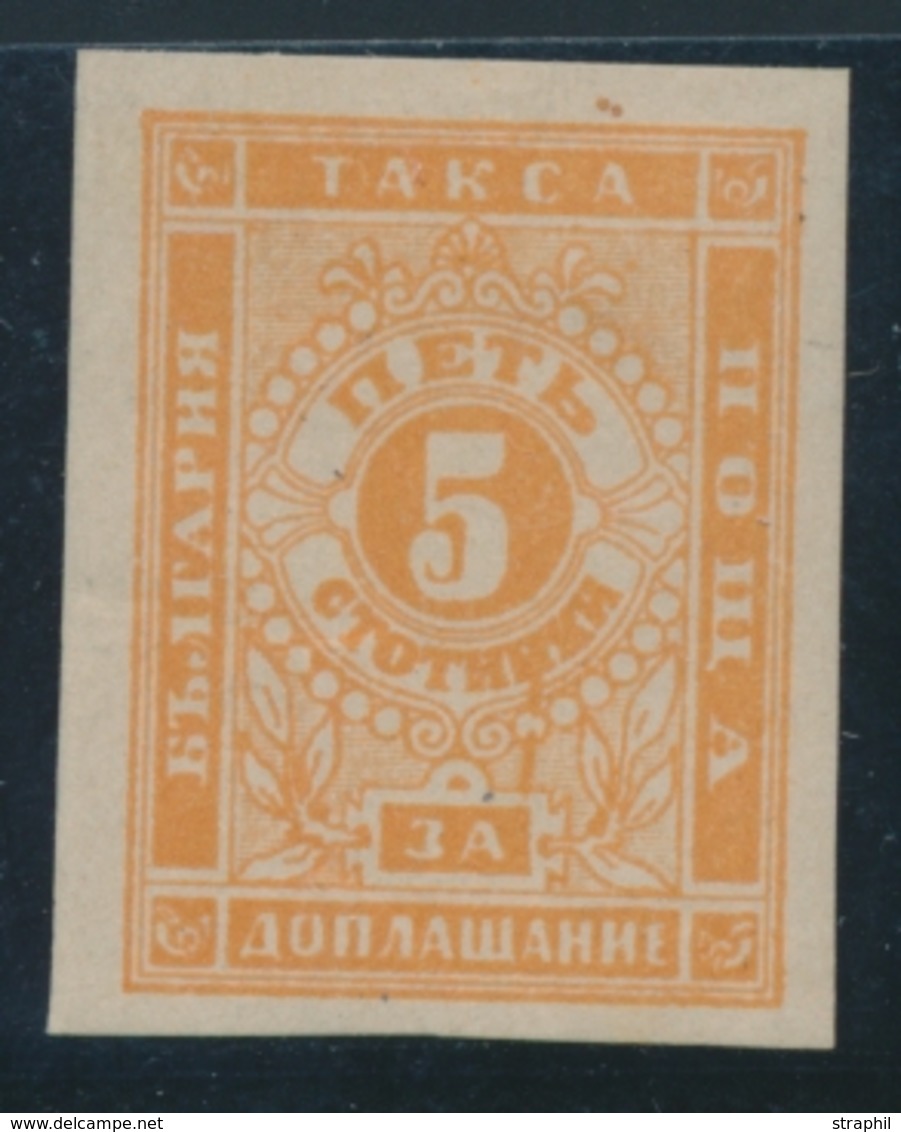 * BULGARIE TIMBRE - TAXE - * - N°4 - 5c Orange - ND - TB - Postage Due