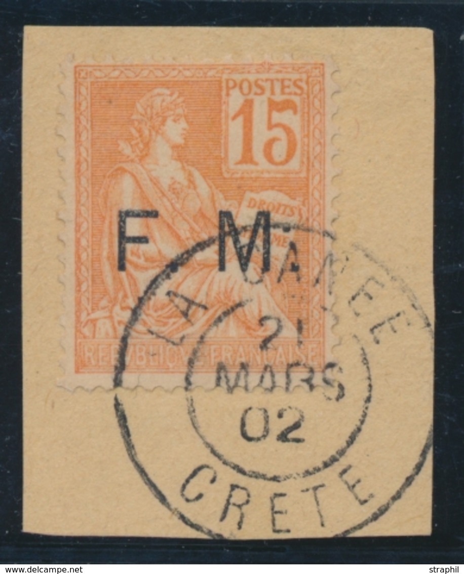 F CRETE - F - T. DeFRANCE F.M. N°1 Obl. Càd La Canée Crete - 21 Mars 08 - TB/SUP - Autres & Non Classés