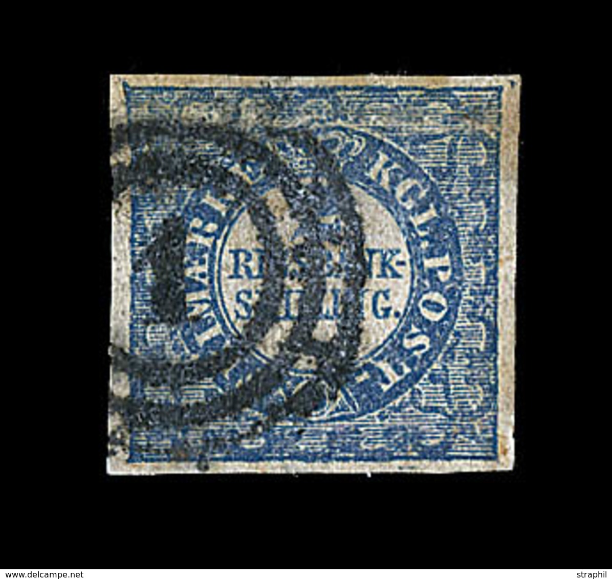 O DANEMARK - O - N°1 - 2s Bleu - Signé J.F. Brun - TB - Used Stamps
