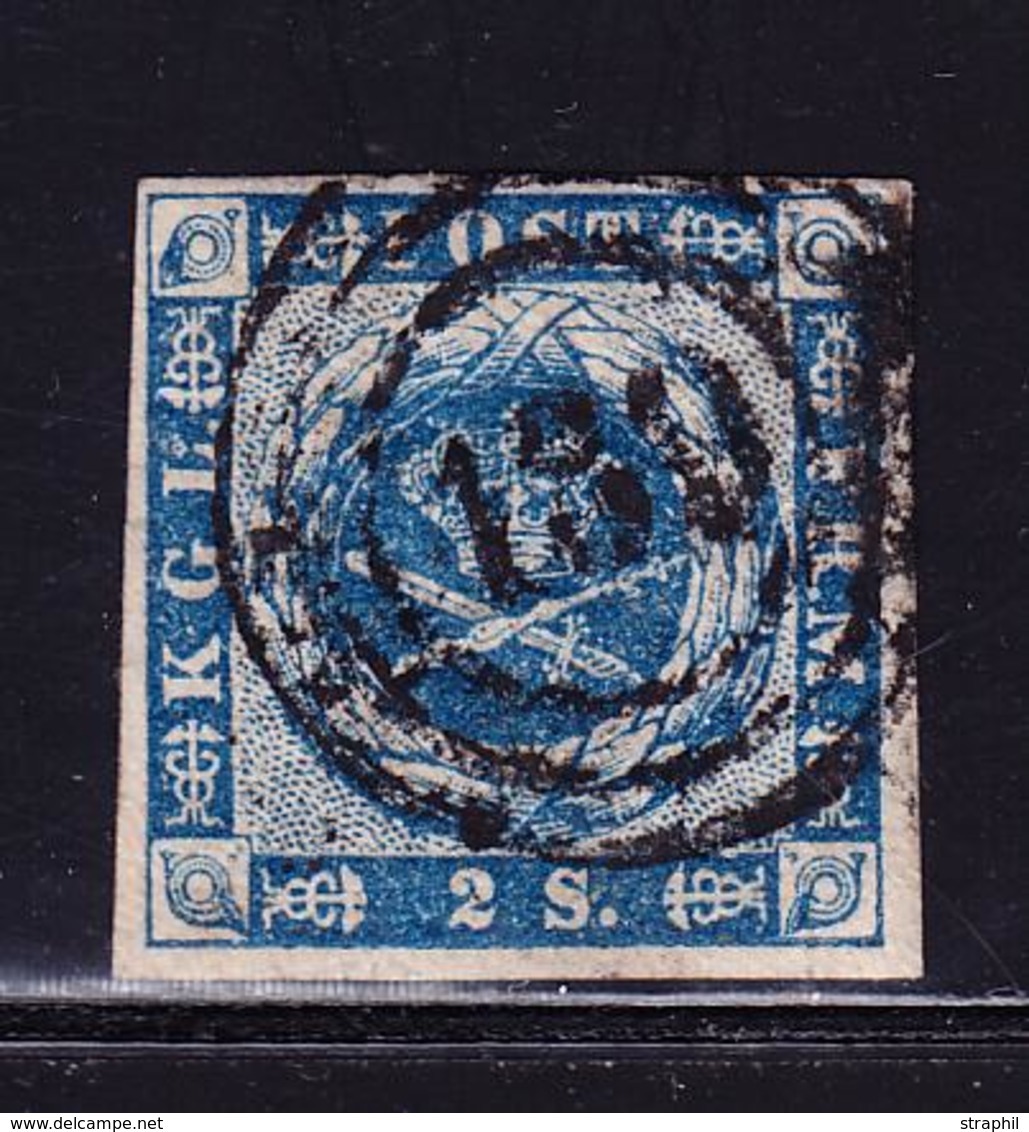 O DANEMARK - O - N°3 - 2s Bleu - TB - Used Stamps