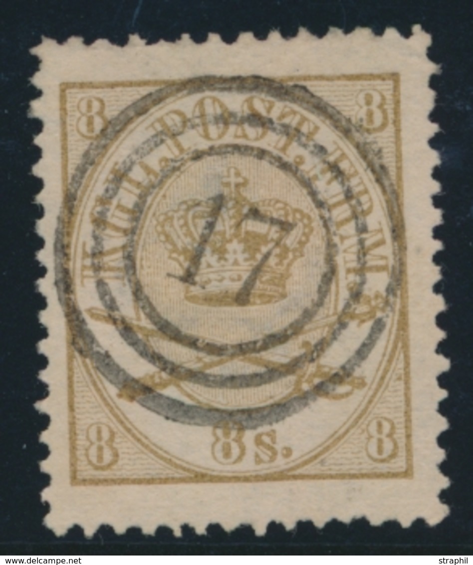 O DANEMARK - O - N°14 - 8s Bistre Olive - TB - Used Stamps