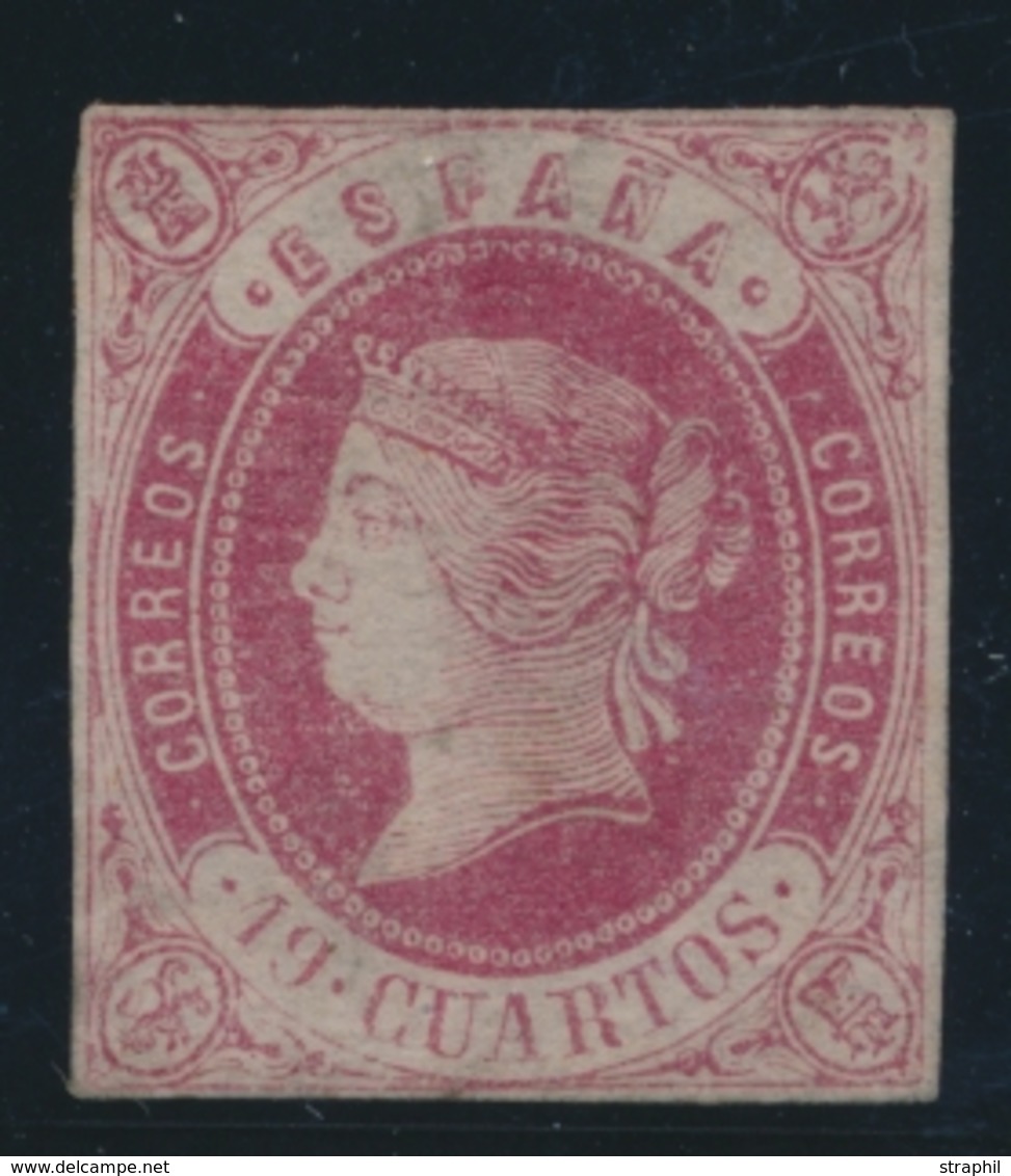 (*) ESPAGNE - (*) - N°56 - 19c Rose S/gris - TB - ...-1850 Préphilatélie