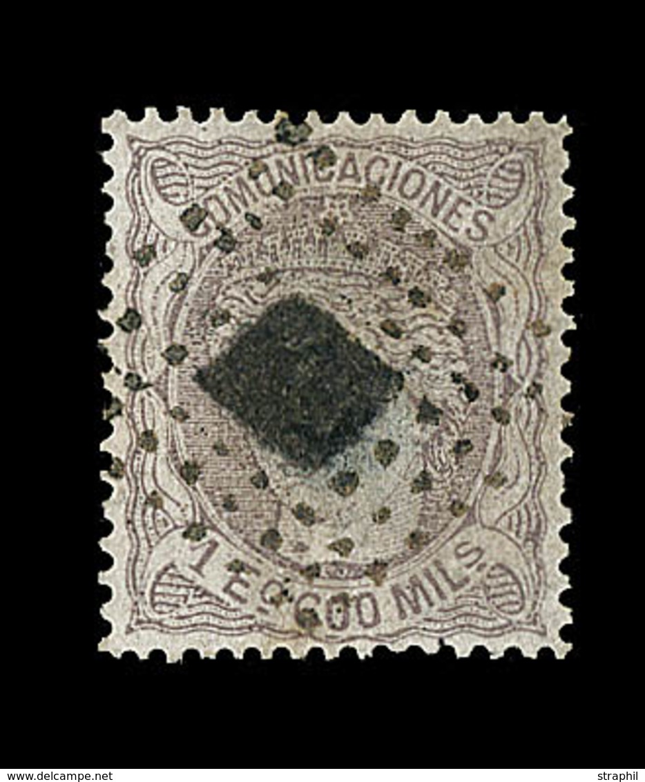 O ESPAGNE - O - N°111 - 1e 600 Violet Gris - Signé Soro -TB - ...-1850 Prephilately