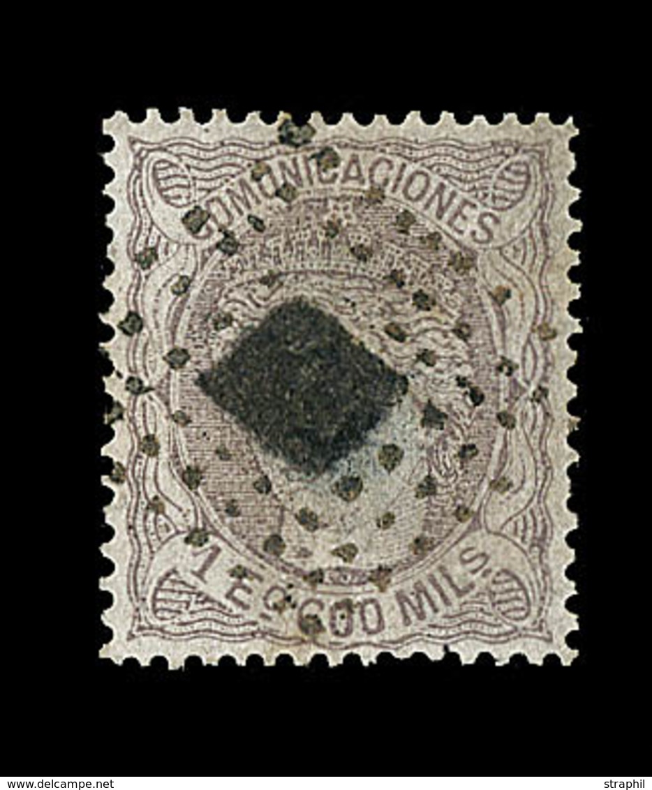 O ESPAGNE - O - N°111 - 1e 600 Violet Gris - Signé Soro -TB - ...-1850 Préphilatélie