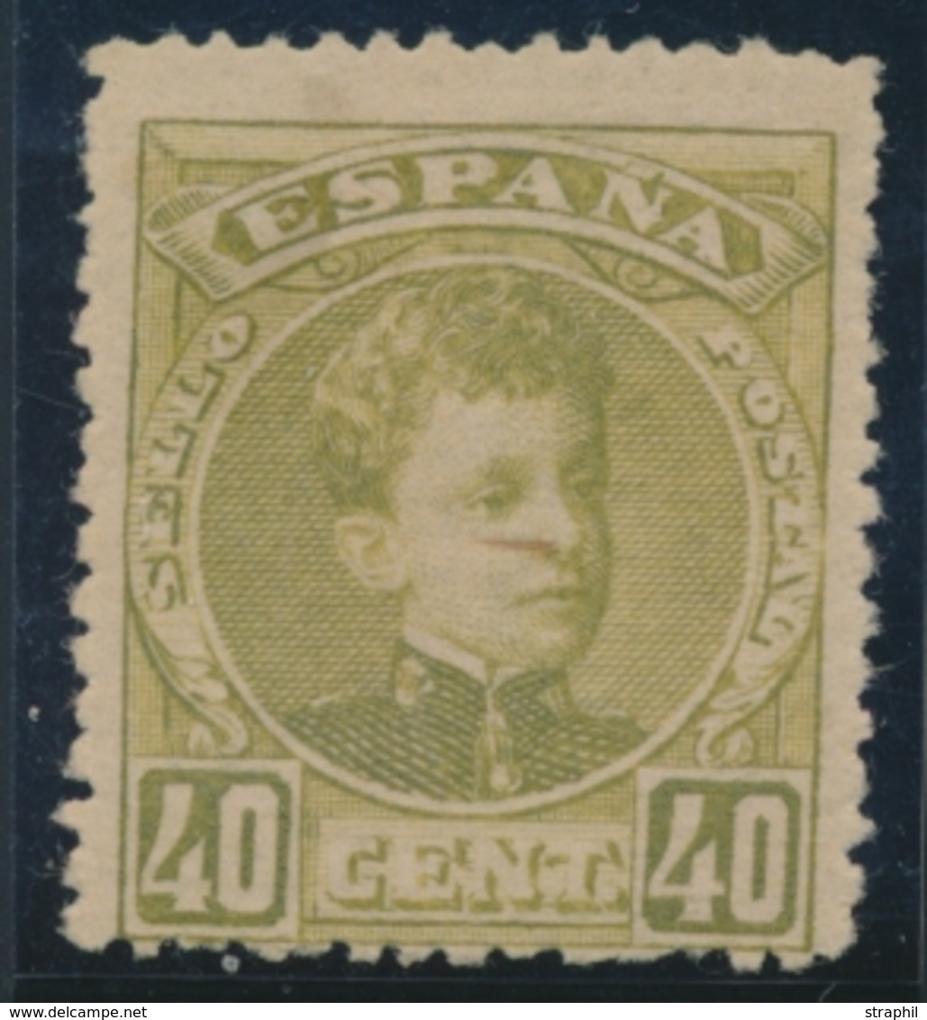 ** ESPAGNE - ** - N°220 - 40c Jaune Olive - TB - ...-1850 Prephilately