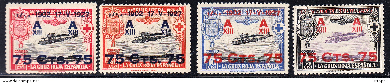 **/* ESPAGNE - POSTE AERIENNE  - **/* - N°27/30 - N°28/30 ** - TB - Unused Stamps