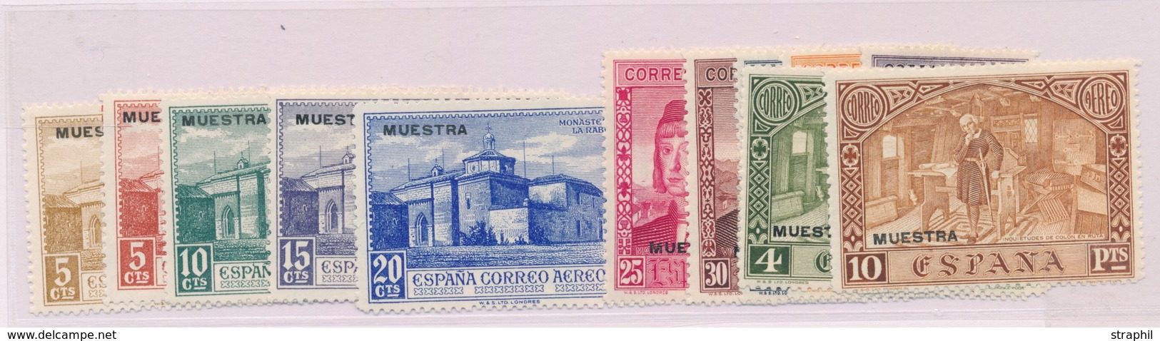 * ESPAGNE - POSTE AERIENNE  - * - N°56/67 - Surchargés MUESTRA - TB - Neufs