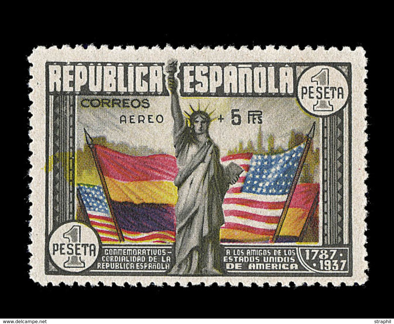 * ESPAGNE - POSTE AERIENNE  - * - N°194 - Constitution Des Etats Unis - TB - Unused Stamps