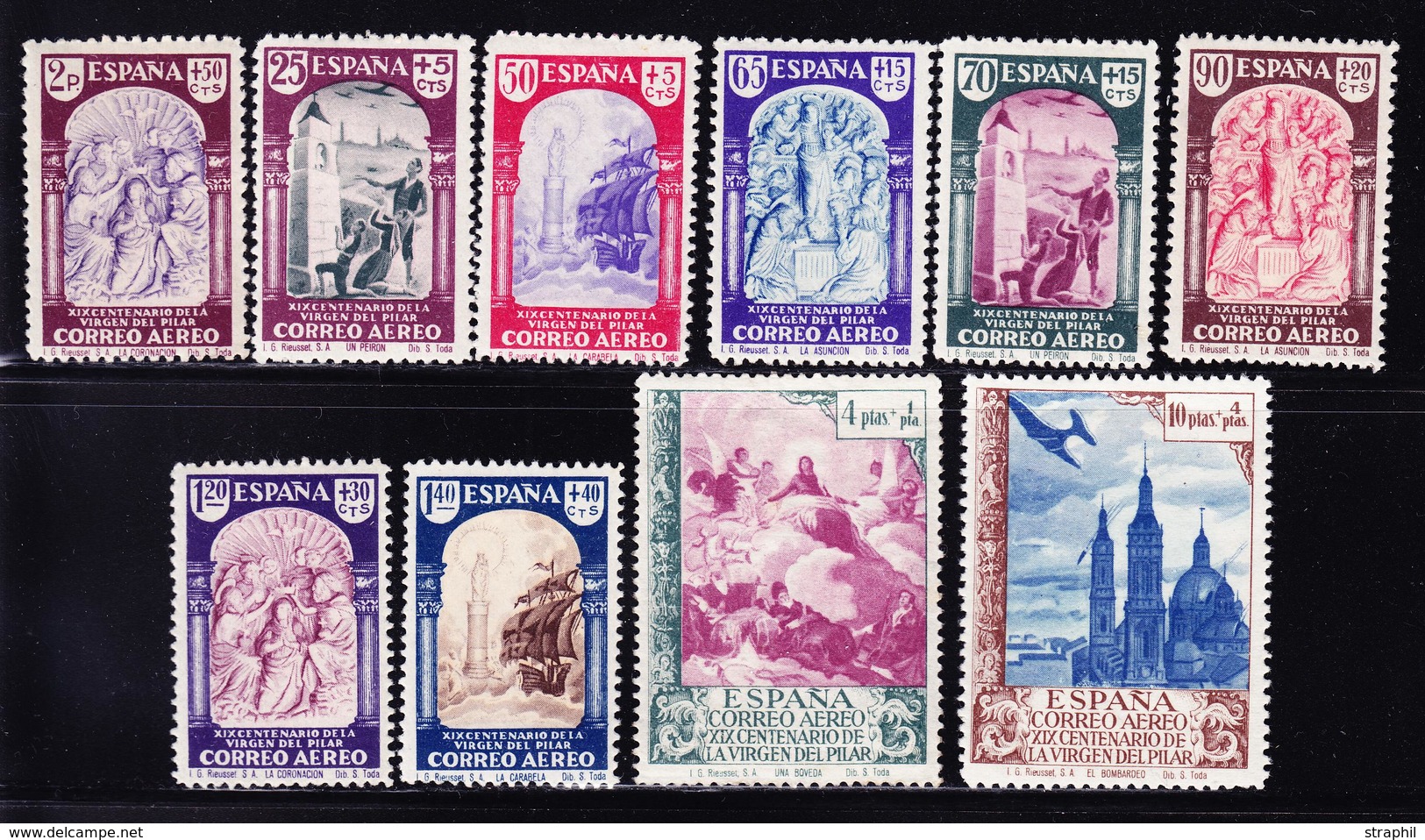 * ESPAGNE - POSTE AERIENNE  - * - N°202/11 - TB - Unused Stamps