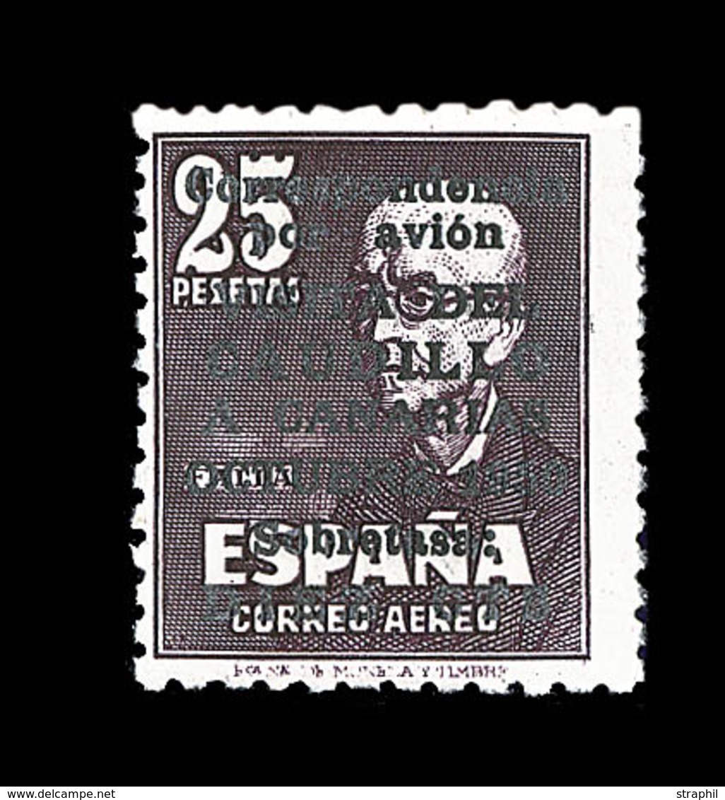 ** ESPAGNE - POSTE AERIENNE  - ** - N°246 - Visite Du Gal Franco Aux Canaries - Signé MAJO - TB - Unused Stamps