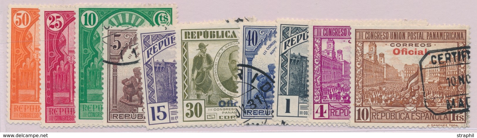 O ESPAGNE - TIMBRES SERVICE - O - N°20/29  - TB - Officials