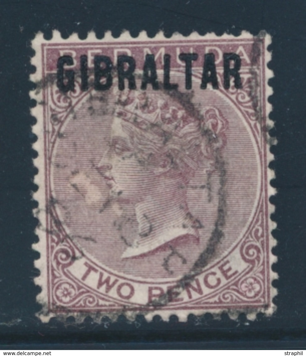 O GIBRALTAR - O - N°3 - 2p. Violet Brun - TB - Gibraltar