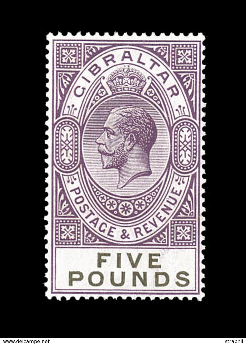 * GIBRALTAR - * - N°90 - 5£ Violet Brun Et Noir - TB - Gibraltar