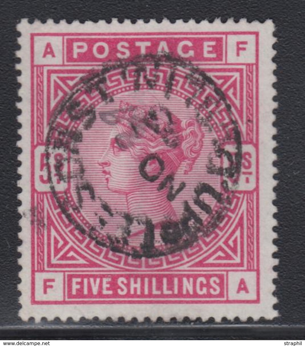 O GRANDE BRETAGNE - O - N°87 - 5s Rouge  - Obl Centrale - TB - Used Stamps