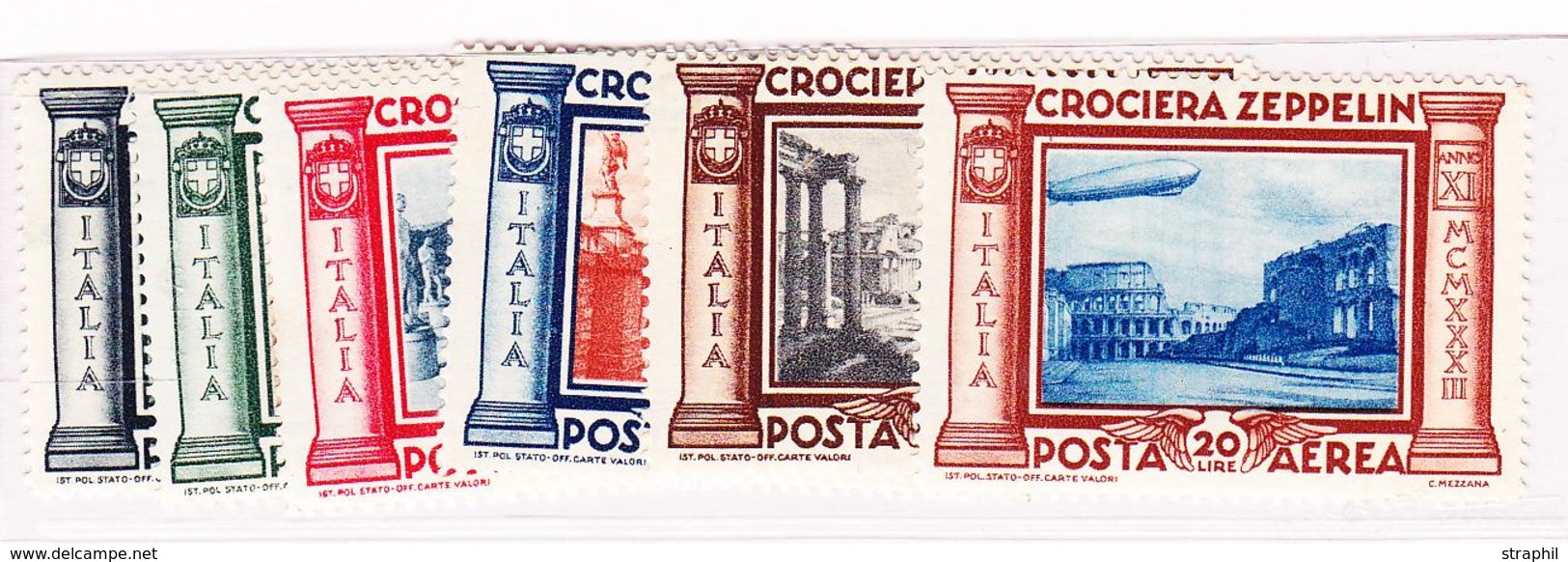 * ITALIE - POSTE AERIENNE - * - N°42/47 - Graf Zeppelin - TB - Correo Aéreo