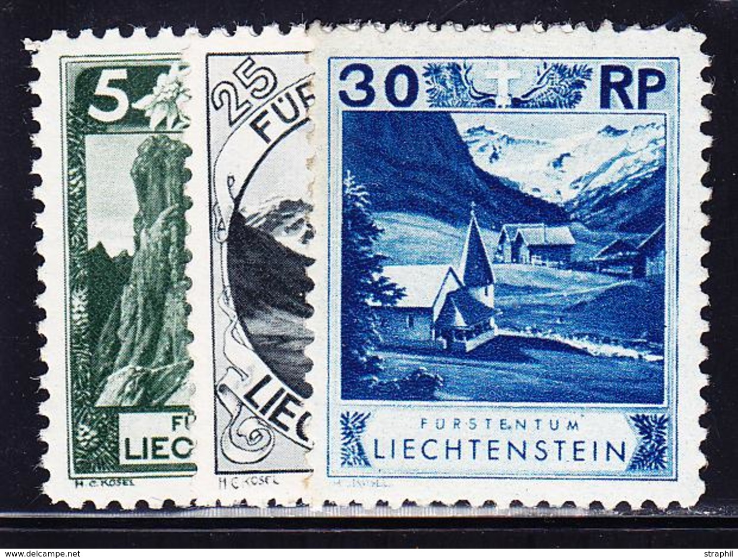 ** LIECHTENSTEIN - ** - N°85A, 88A, 89A - Ts Dent. 10 ½ - TB - Unused Stamps