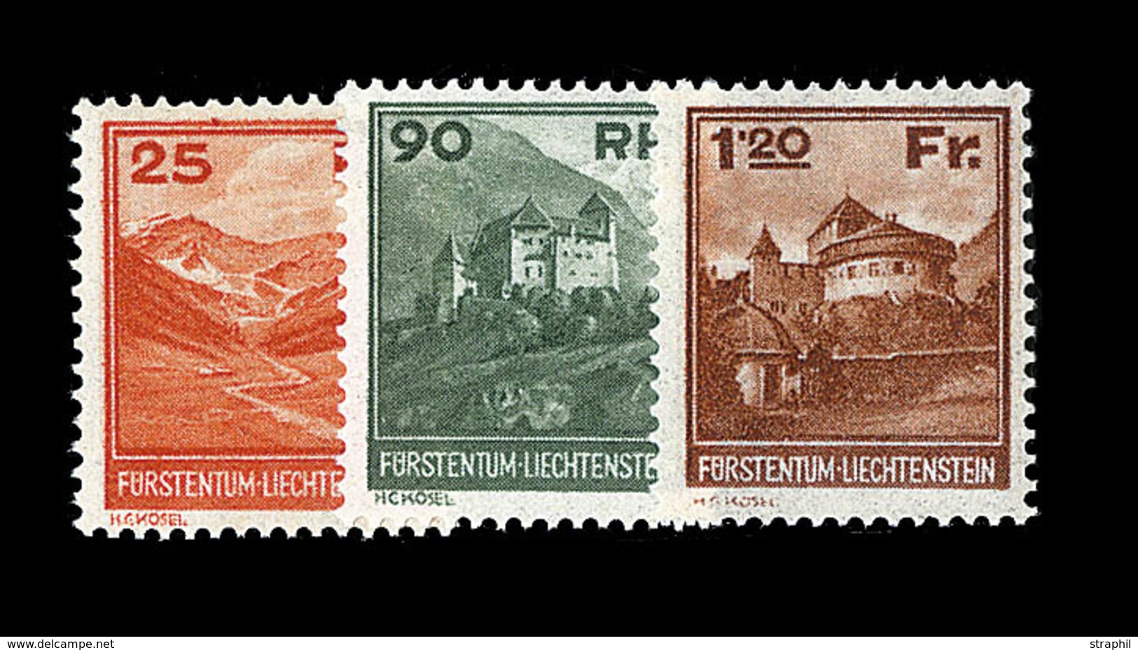 * LIECHTENSTEIN - * - N°94/95, 97, 100/02 - TB - Unused Stamps