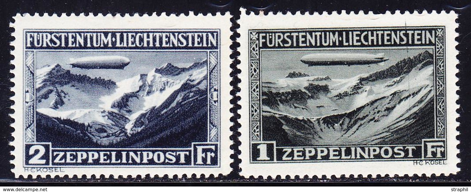 * LIECHTENSTEIN - POSTE AERIENNE  - * - N°7/8 - Zeppelin - TB - Air Post