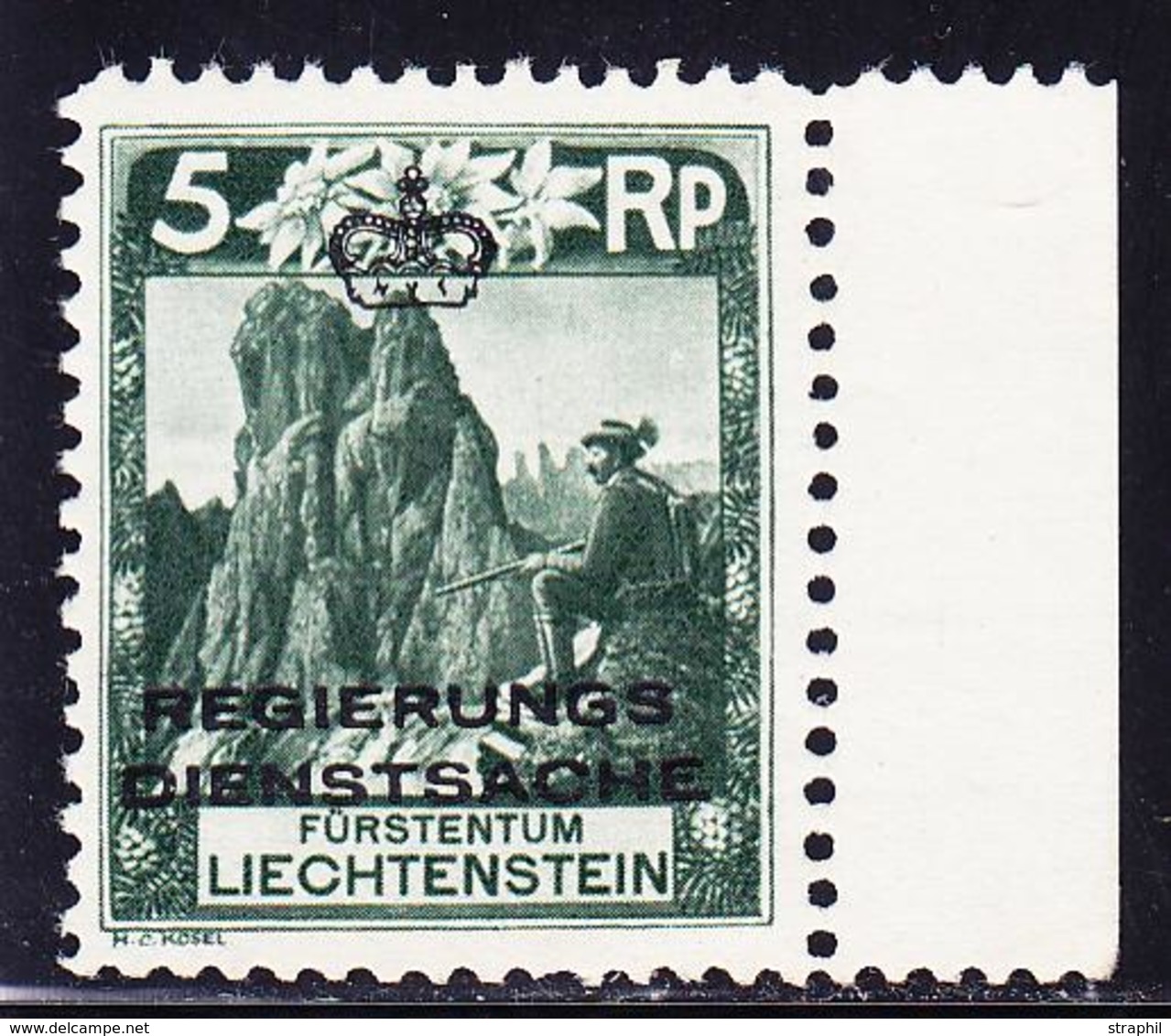 ** LIECHTENSTEIN - TIMBRES DE SERVICE - ** - SBK N° D1A - Bdf - Dent. 10½ - TB - Official