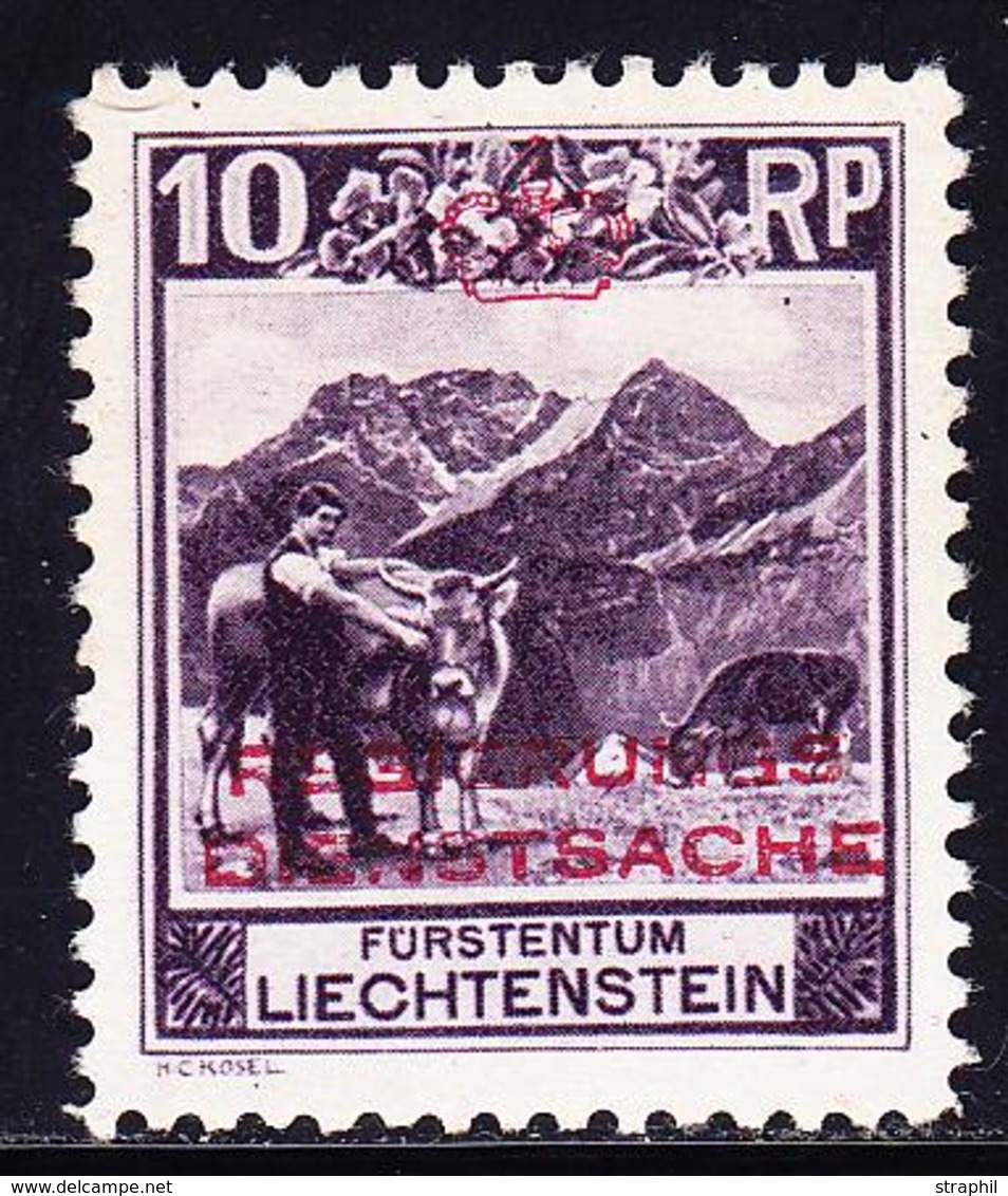 ** LIECHTENSTEIN - TIMBRES DE SERVICE - ** - SBK N° D2A  -10 Rp Violet  Dent. 10½ - TB - Service