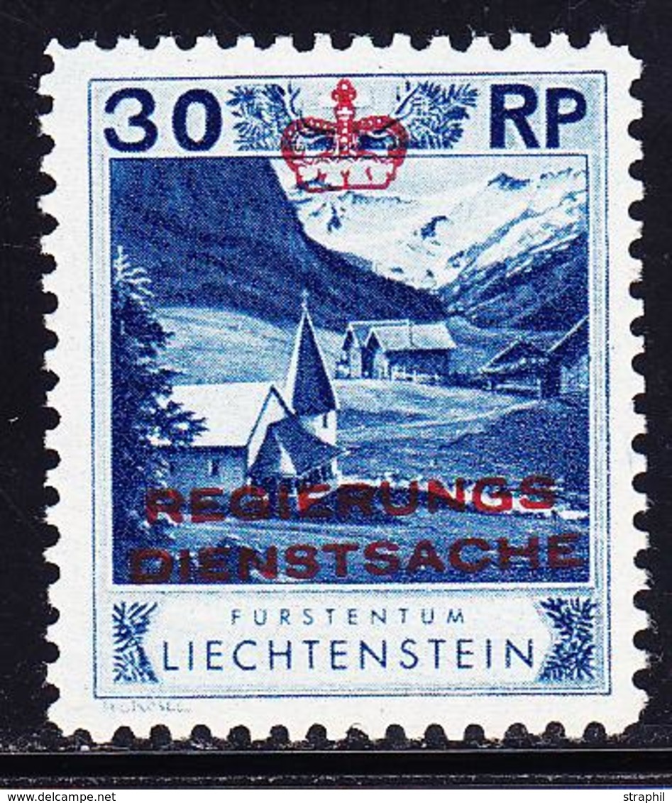 ** LIECHTENSTEIN - TIMBRES DE SERVICE - ** - SBK N° D4A  - 30 Rp Outremer   Dent. 10½ - TB - Service