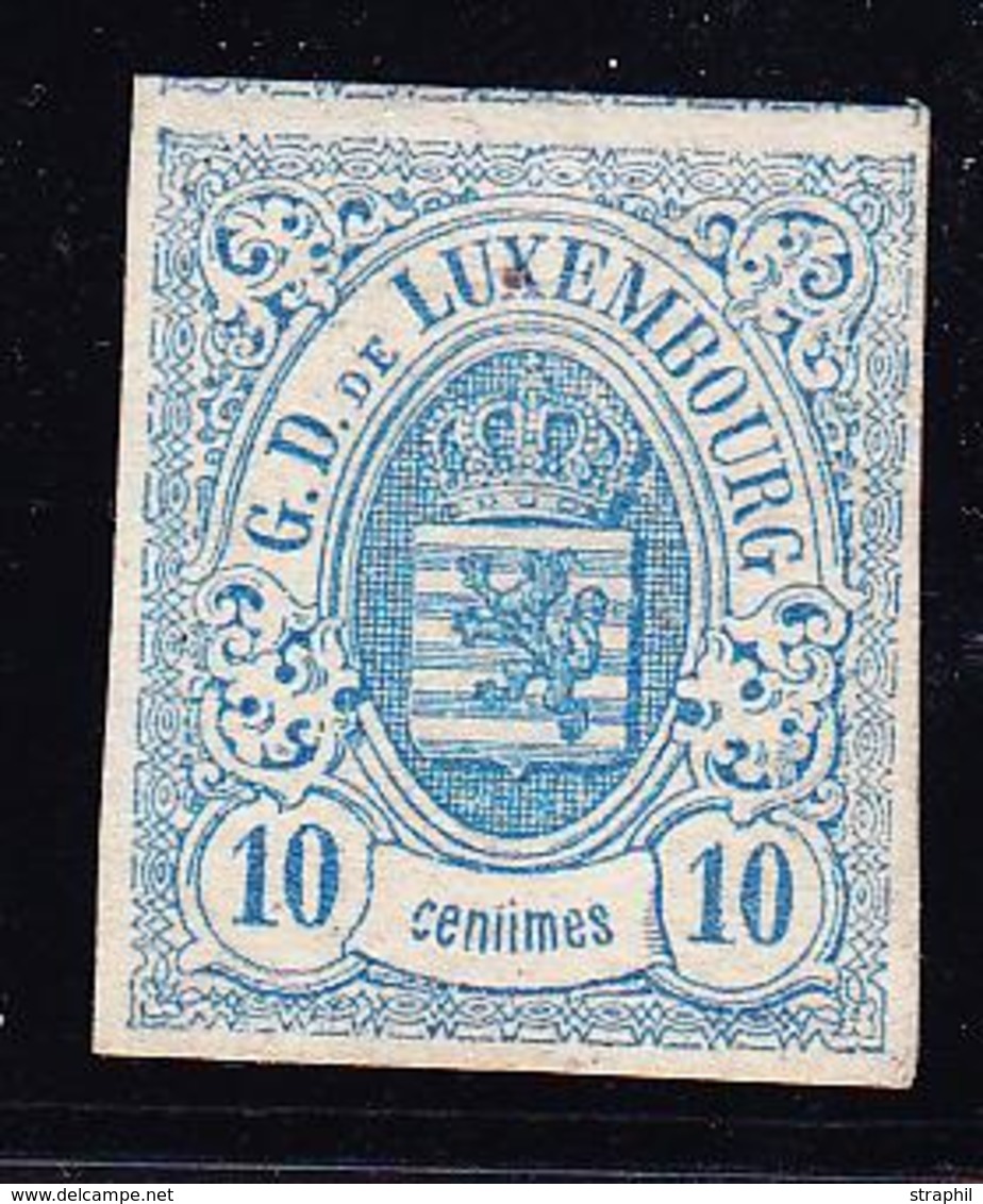 * LUXEMBOURG - * - N°6 - 10c Bleu Clair - ND - Voisins En Haut - TB - 1852 Guillaume III